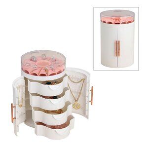 NEW - White 5 Layer Jewelry Storage Box for Women